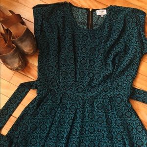 Teal ModCloth Fit and Flare Dress